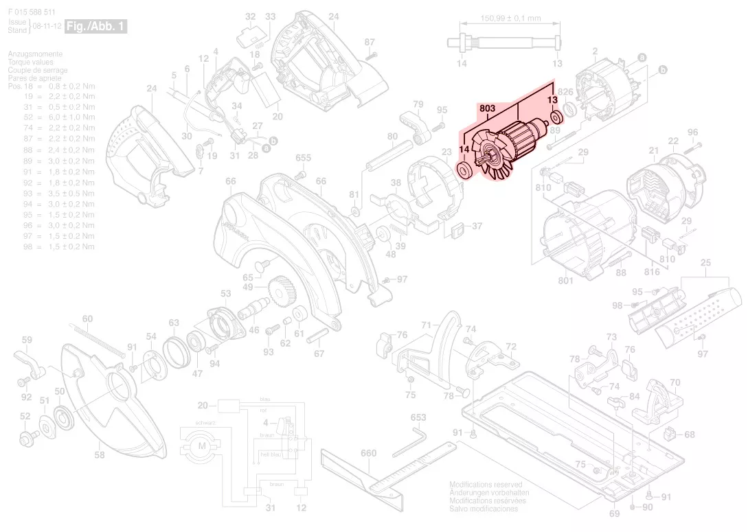 Induit BOSCH réf. 1 619 P01 696